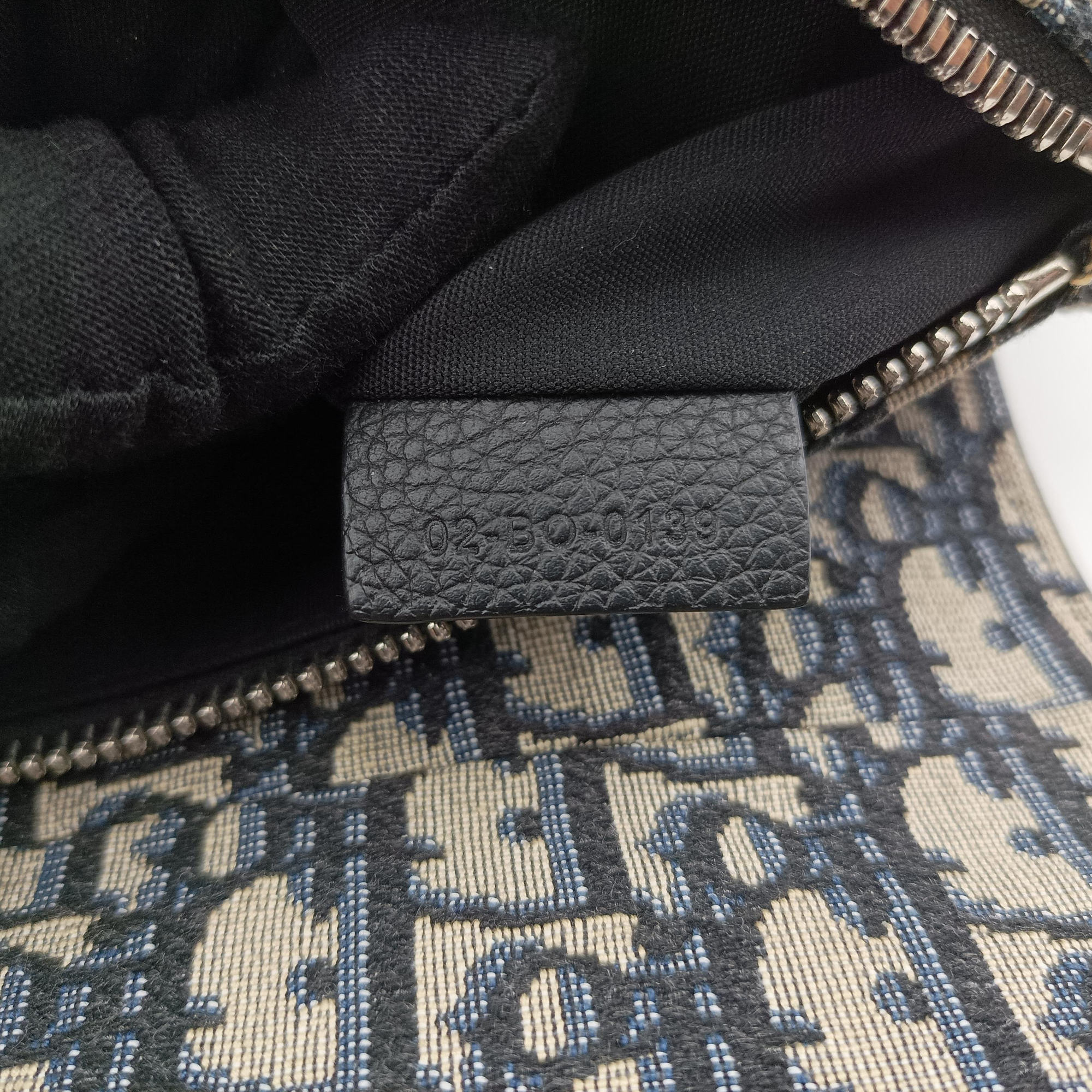 Pre-owned Christian Dior saddle Navy Jacquard×Leather  crossbodybag | stylenewstar