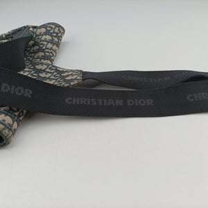 Pre-owned Christian Dior saddle Navy Jacquard×Leather  crossbodybag | stylenewstar