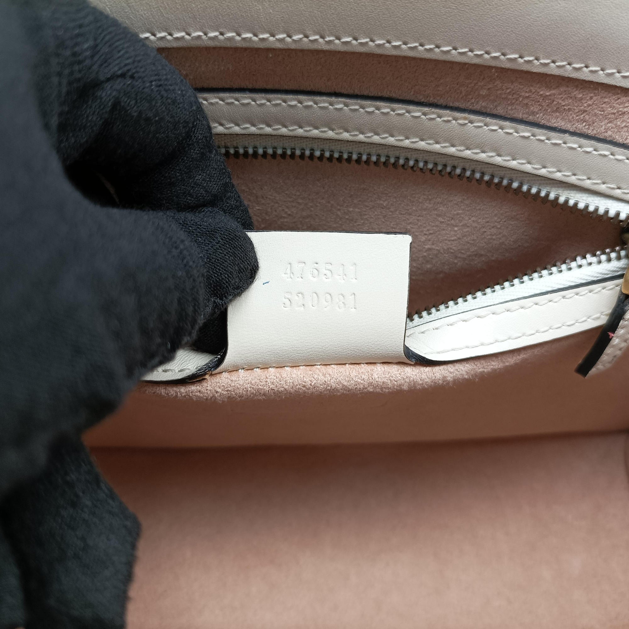 Pre-owned Gucci Queen Margaret Black×white Leather 476541 shoulderbag | stylenewstar