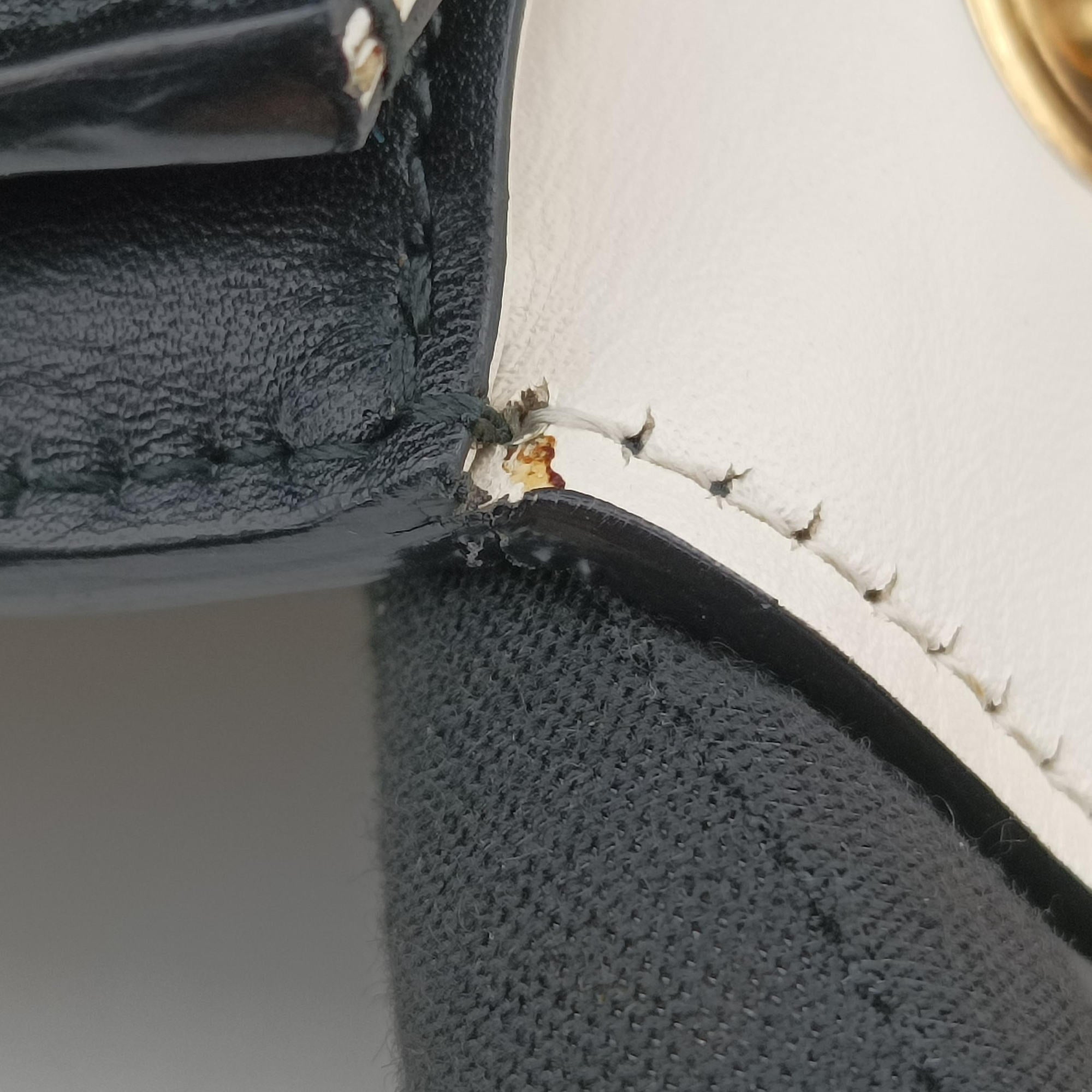 Pre-owned Gucci Queen Margaret Black×white Leather 476541 shoulderbag | stylenewstar