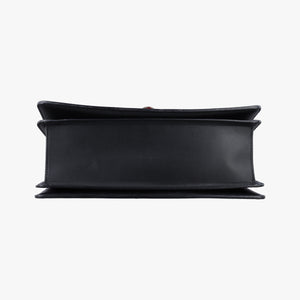 Pre-owned Gucci Queen Margaret Black×white Leather 476541 shoulderbag | stylenewstar