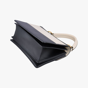 Pre-owned Gucci Queen Margaret Black×white Leather 476541 shoulderbag | stylenewstar