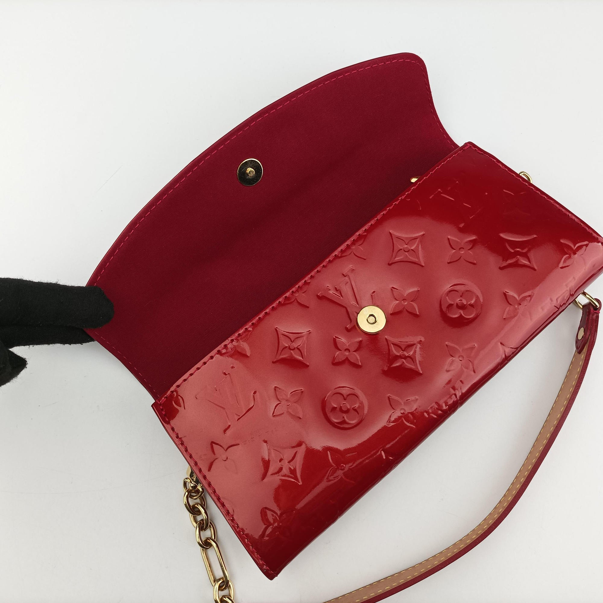 Pre-owned Louis Vuitton Sunset Boulevard Pomme d'Amour Vernis M93543 shoulderbag | stylenewstar