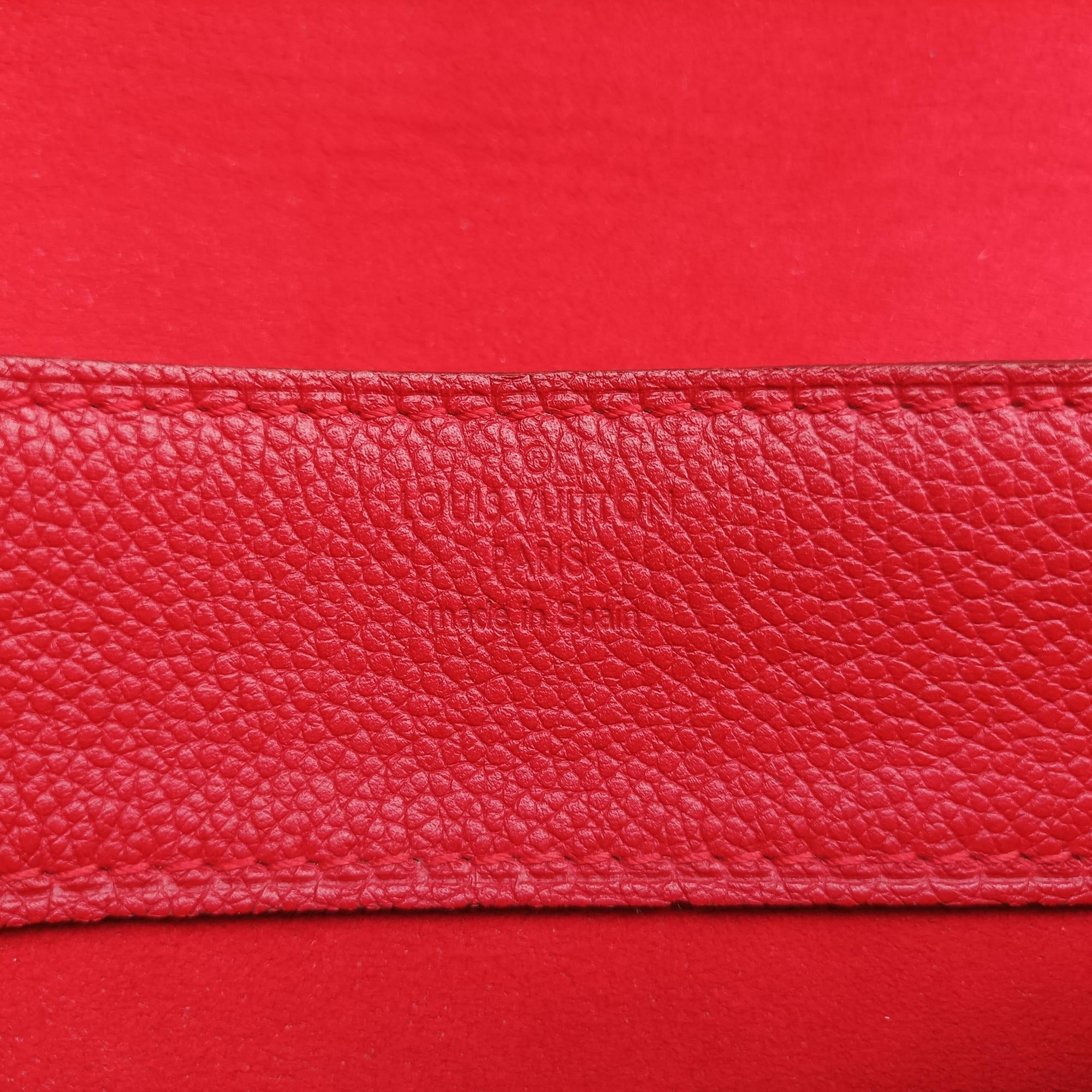 Vintage Louis Vuitton PALLAS Chain Brown×CERISE Monogram Canvas×calf leather M41201 shoulderbag | stylenewstar