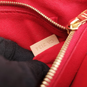 Vintage Louis Vuitton PALLAS Chain Brown×CERISE Monogram Canvas×calf leather M41201 shoulderbag | stylenewstar