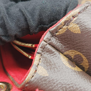 Vintage Louis Vuitton PALLAS Chain Brown×CERISE Monogram Canvas×calf leather M41201 shoulderbag | stylenewstar