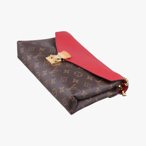 Vintage Louis Vuitton PALLAS Chain Brown×CERISE Monogram Canvas×calf leather M41201 shoulderbag | stylenewstar