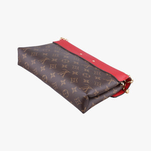 Vintage Louis Vuitton PALLAS Chain Brown×CERISE Monogram Canvas×calf leather M41201 shoulderbag | stylenewstar