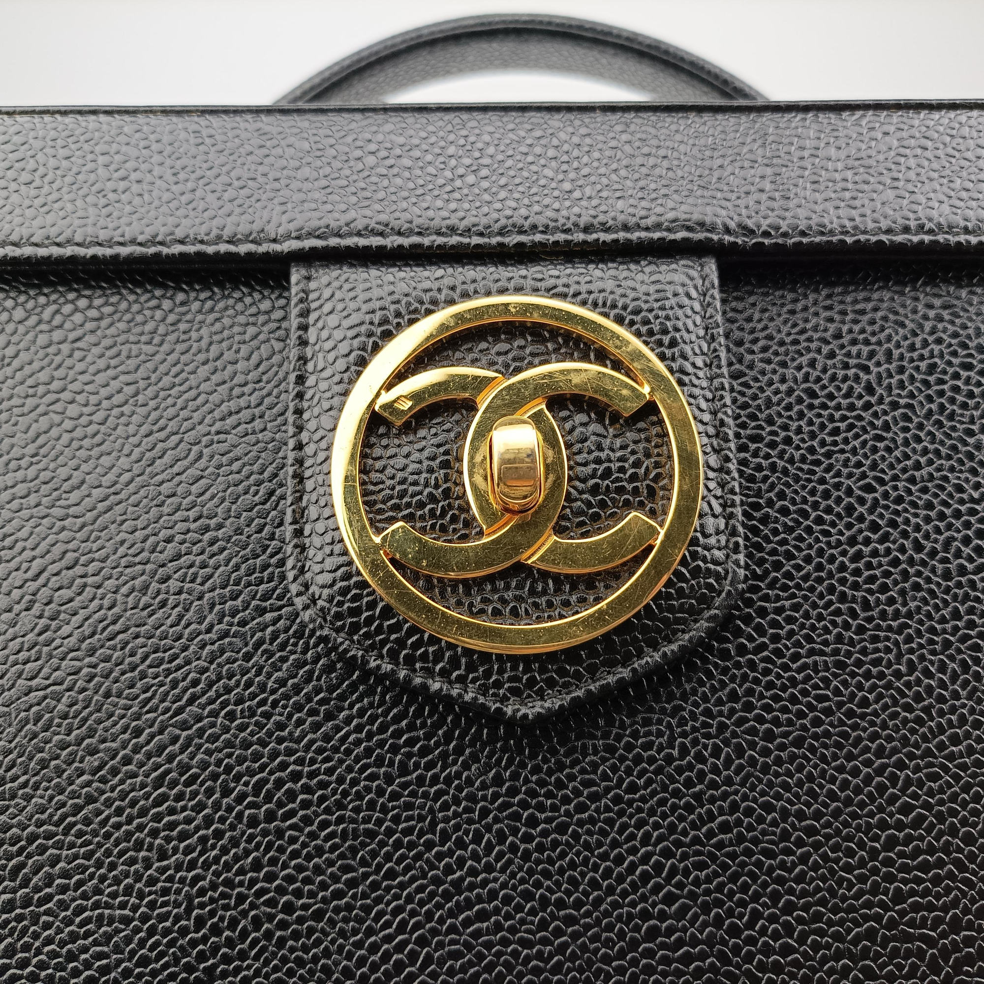 Vintage Chanel Cocomark Vanity Black Caviar skin A01999 shoulderbag | stylenewstar