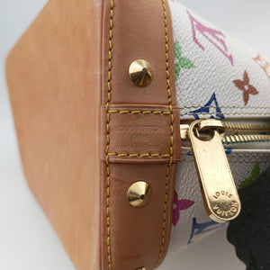 Vintage Louis Vuitton Alma PM white Monogram Multicolor M92647 handbag | stylenewstar