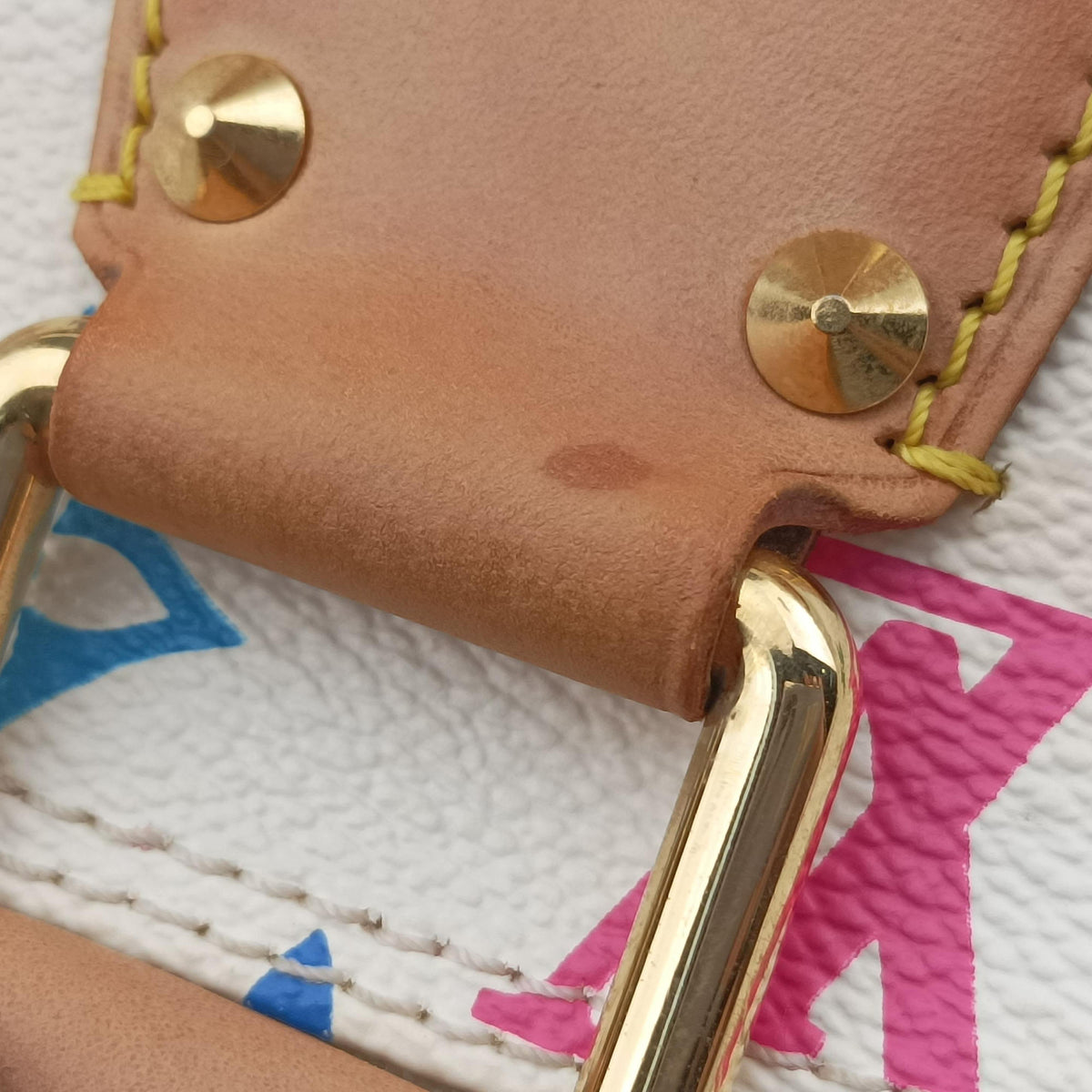 Vintage Louis Vuitton Alma PM white Monogram Multicolor M92647 handbag | stylenewstar
