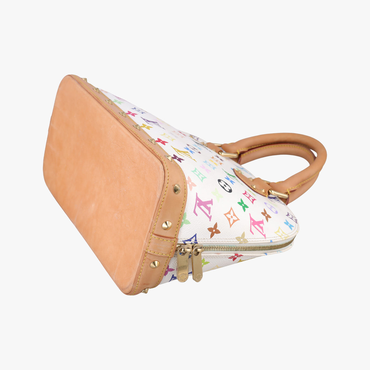 Vintage Louis Vuitton Alma PM white Monogram Multicolor M92647 handbag | stylenewstar
