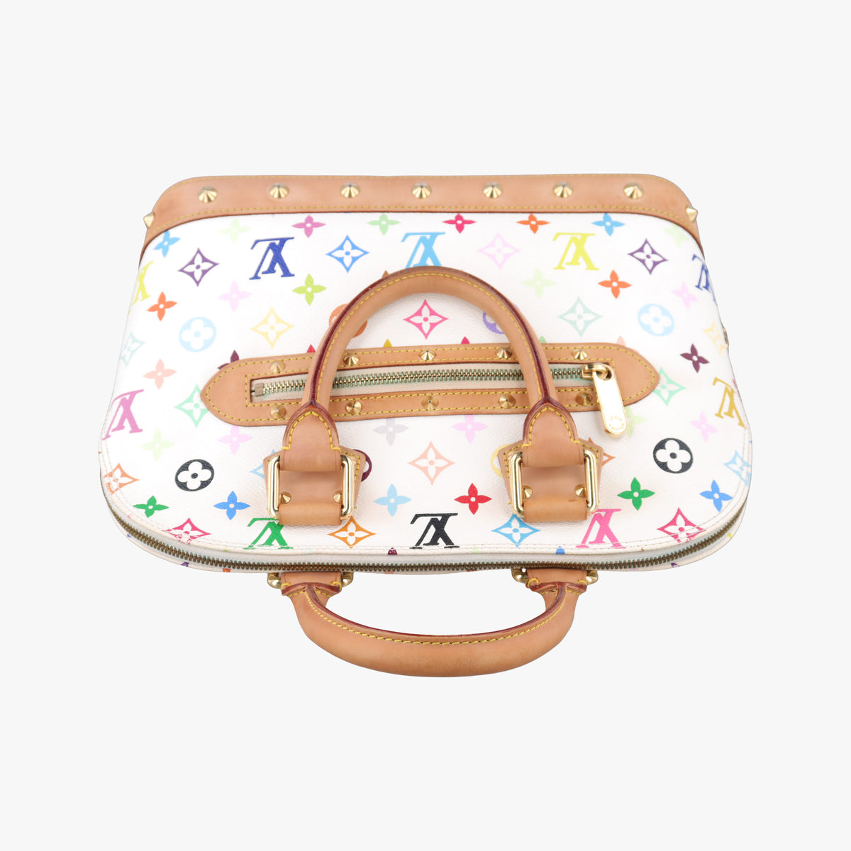 Vintage Louis Vuitton Alma PM white Monogram Multicolor M92647 handbag | stylenewstar