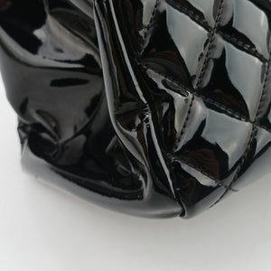 Pre-owned Chanel Mademoiselle Bowling Black Patent leather A50558 shoulderbag | stylenewstar