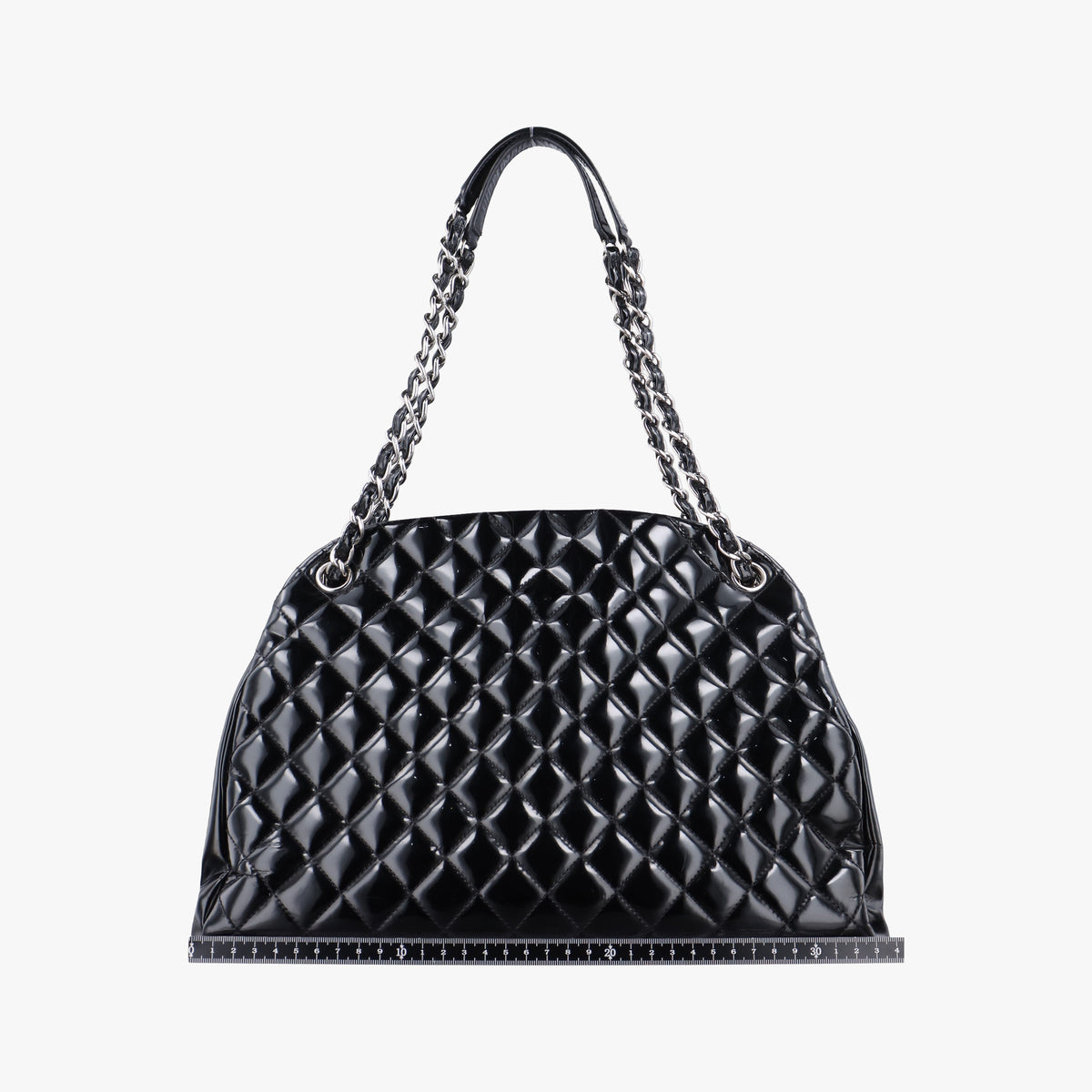 Pre-owned Chanel Mademoiselle Bowling Black Patent leather A50558 shoulderbag | stylenewstar