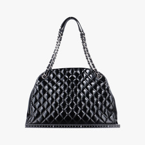 Pre-owned Chanel Mademoiselle Bowling Black Patent leather A50558 shoulderbag | stylenewstar