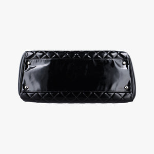 Pre-owned Chanel Mademoiselle Bowling Black Patent leather A50558 shoulderbag | stylenewstar