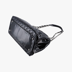 Pre-owned Chanel Mademoiselle Bowling Black Patent leather A50558 shoulderbag | stylenewstar