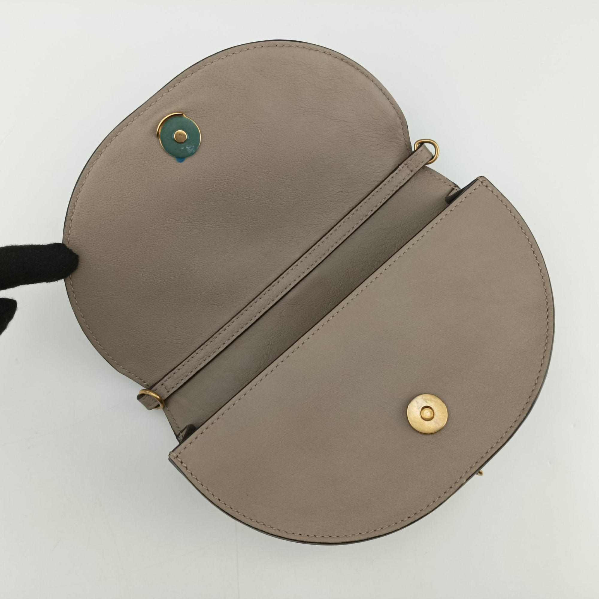 Pre-owned Chloe Nile Minaudiere Grey Leather  shoulderbag | stylenewstar