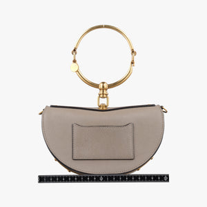 Pre-owned Chloe Nile Minaudiere Grey Leather  shoulderbag | stylenewstar