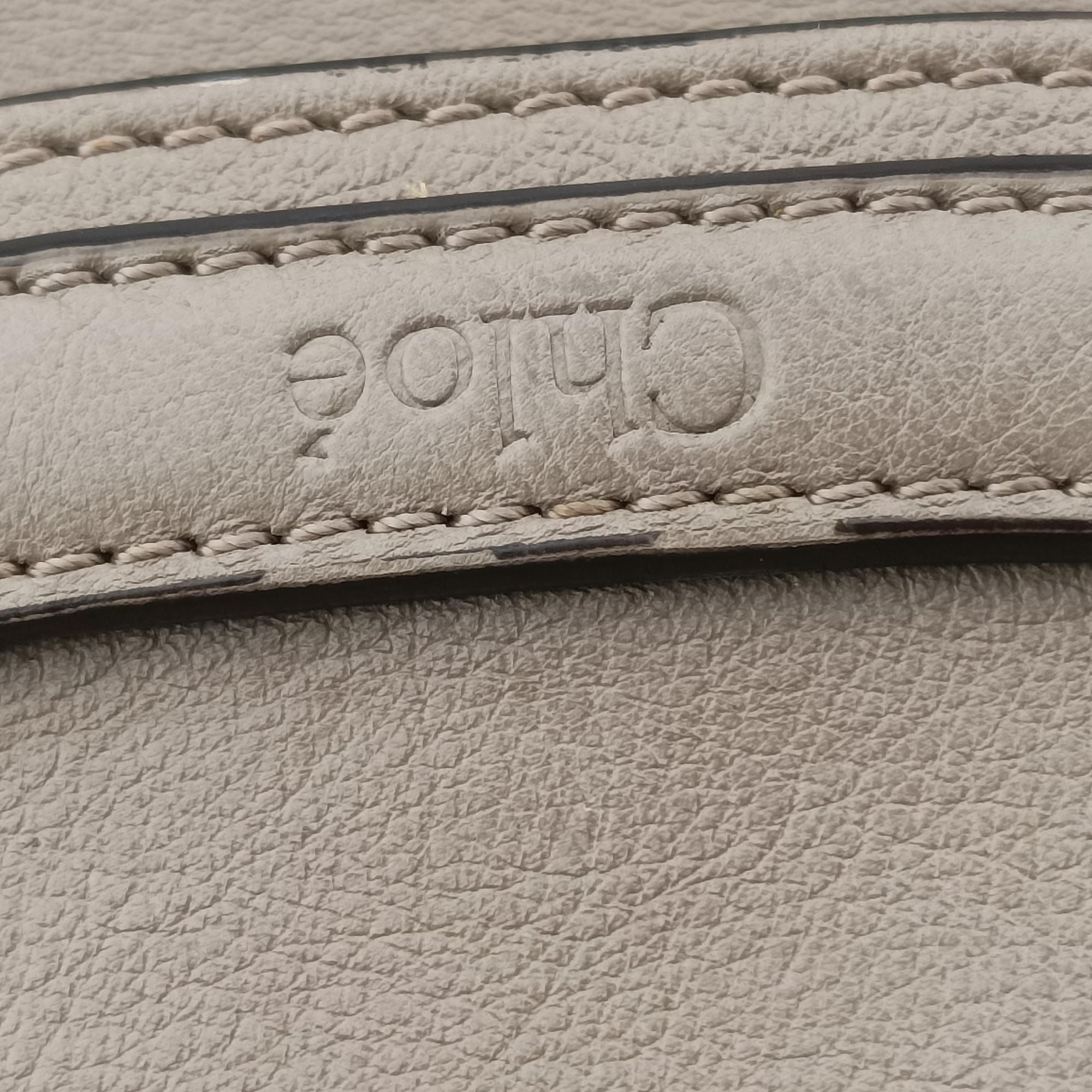 Pre-owned Chloe Nile Minaudiere Grey Leather  shoulderbag | stylenewstar