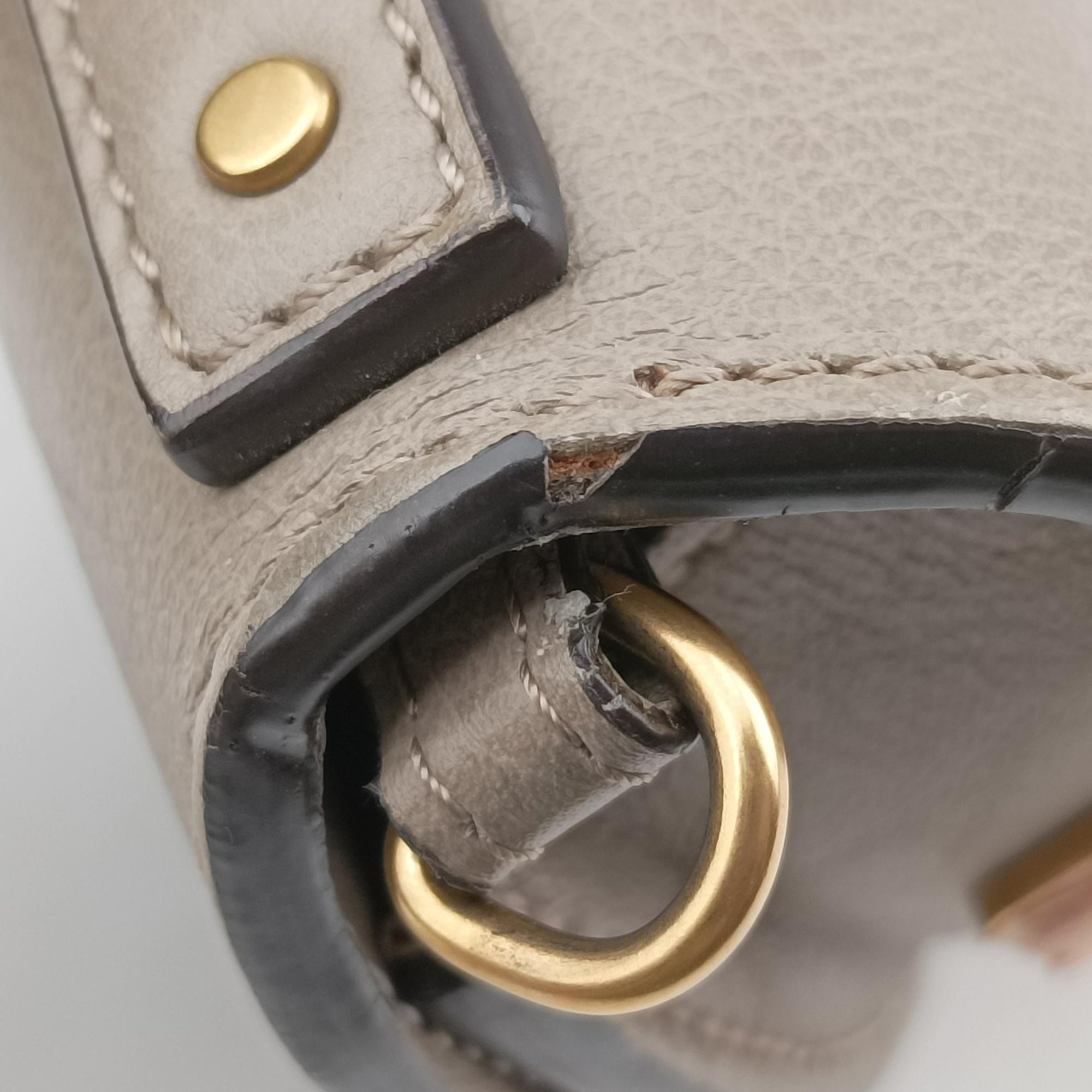 Pre-owned Chloe Nile Minaudiere Grey Leather  shoulderbag | stylenewstar