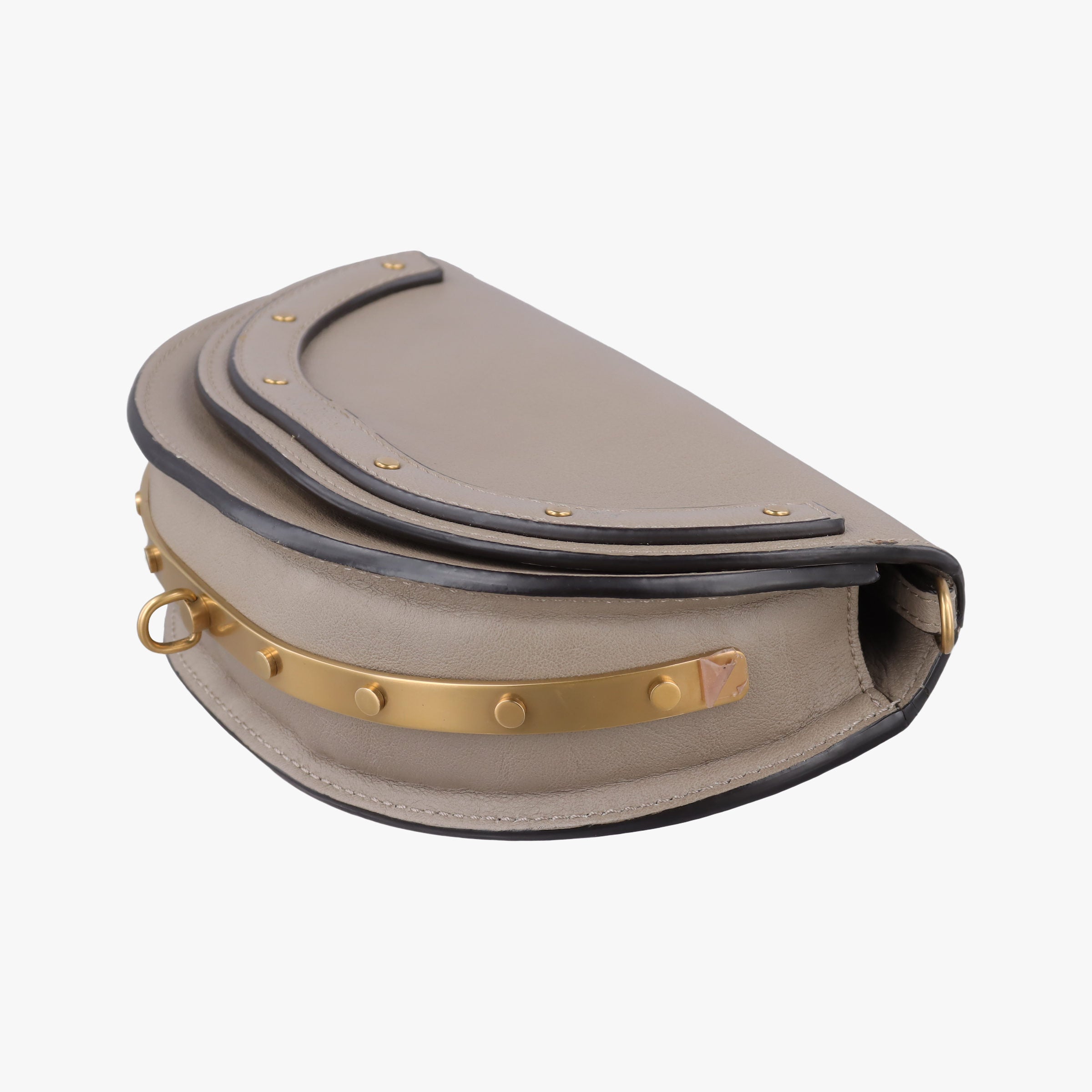 Pre-owned Chloe Nile Minaudiere Grey Leather  shoulderbag | stylenewstar