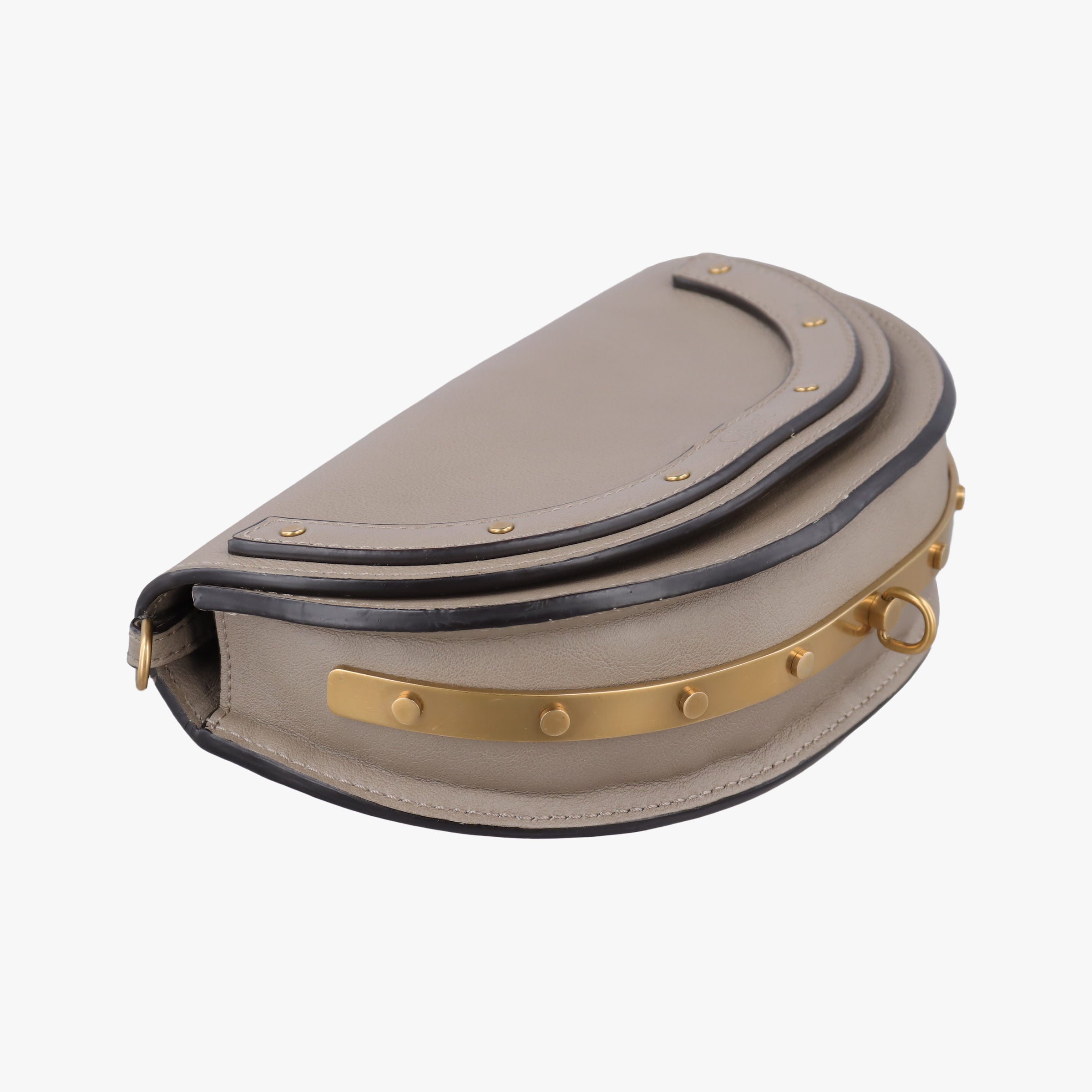 Pre-owned Chloe Nile Minaudiere Grey Leather  shoulderbag | stylenewstar