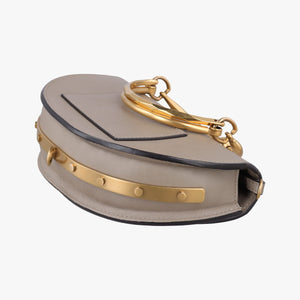 Pre-owned Chloe Nile Minaudiere Grey Leather  shoulderbag | stylenewstar