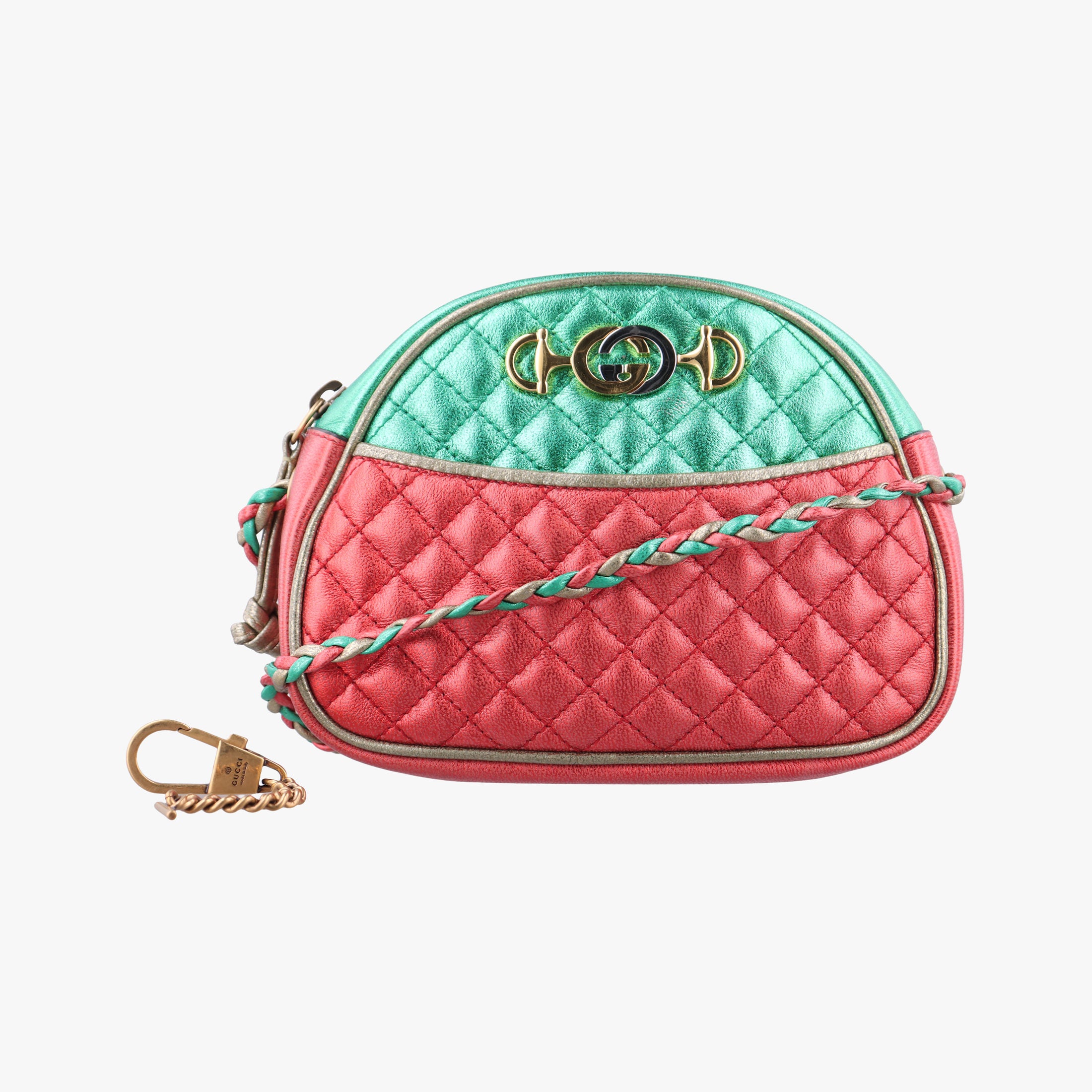 Vintage Gucci Laminate Red×Green Leather 534951 shoulderbag | stylenewstar