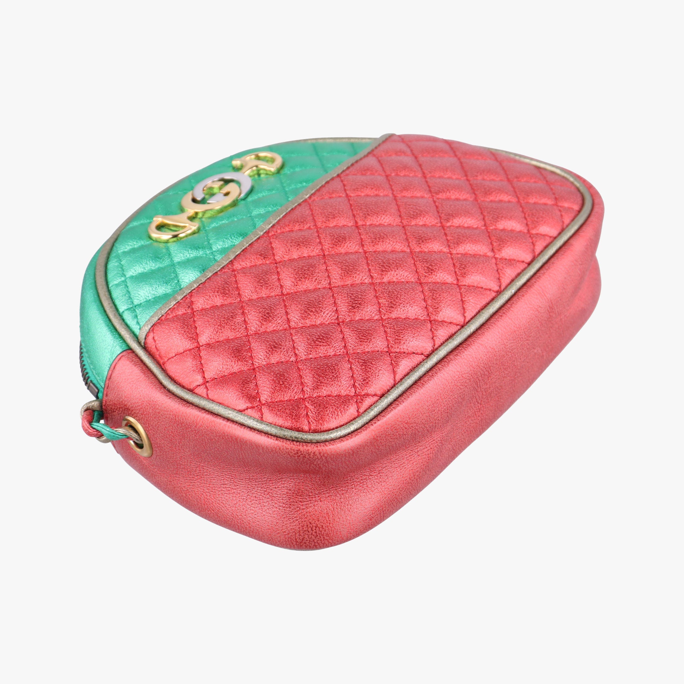 Vintage Gucci Laminate Red×Green Leather 534951 shoulderbag | stylenewstar