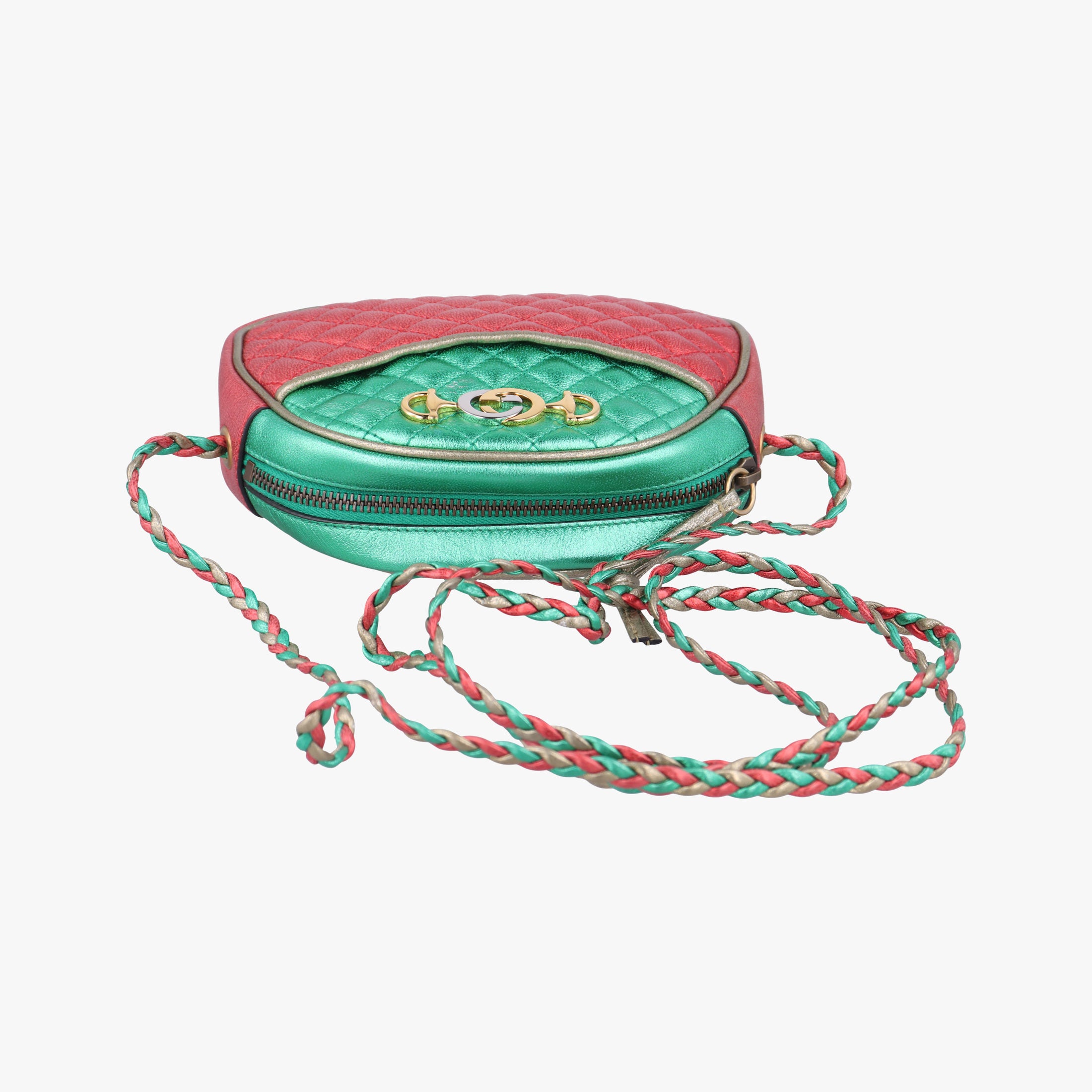 Vintage Gucci Laminate Red×Green Leather 534951 shoulderbag | stylenewstar