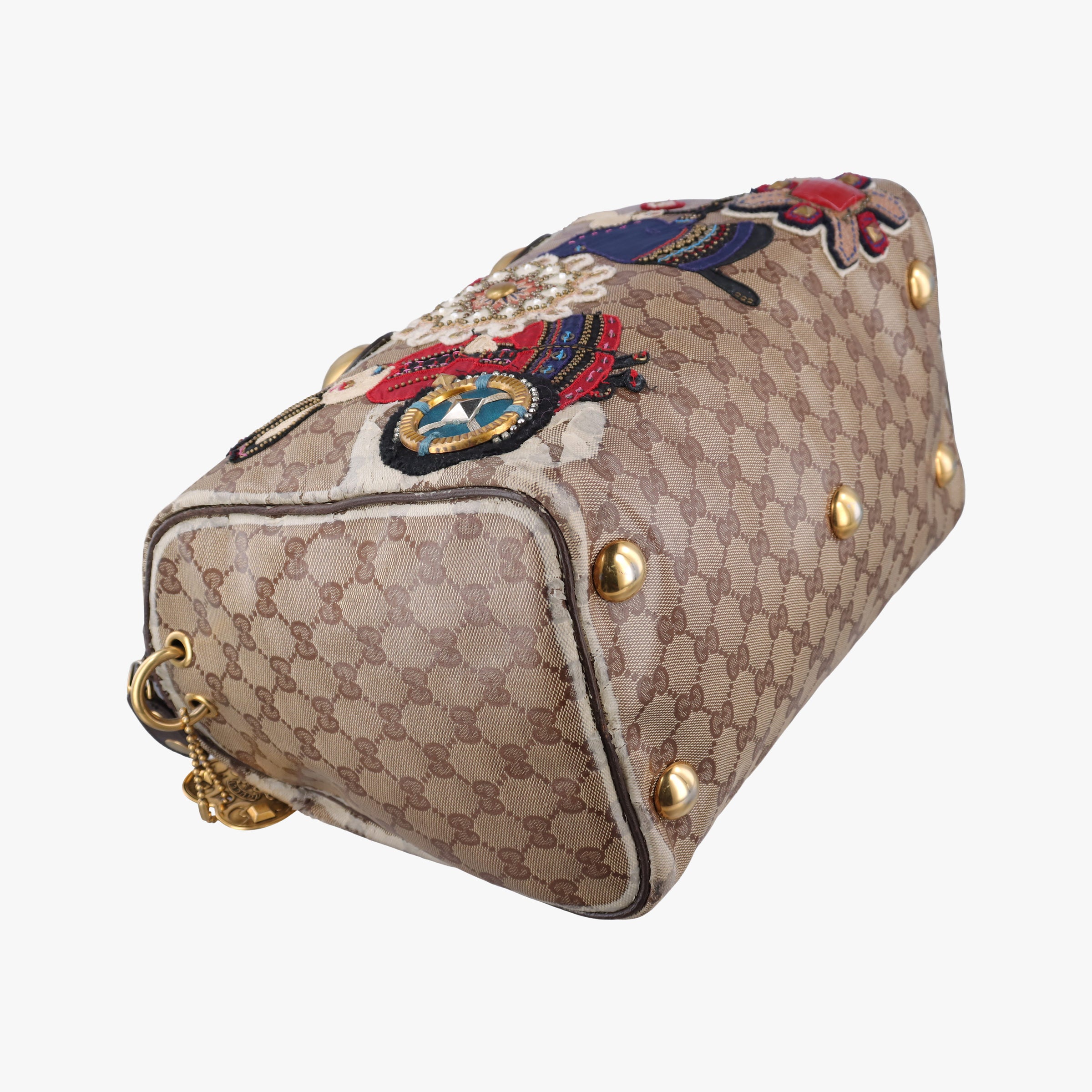 Pre-owned Gucci Babushka Multicolour PVC coated canvas×Leather 207775 handbag | stylenewstar