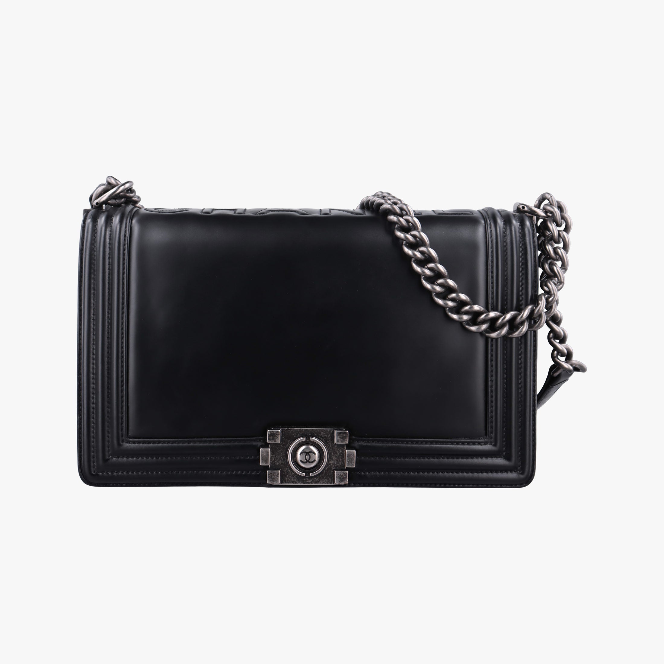 Pre-owned Chanel BOY CHANEL Black Leather A92193 shoulderbag | stylenewstar