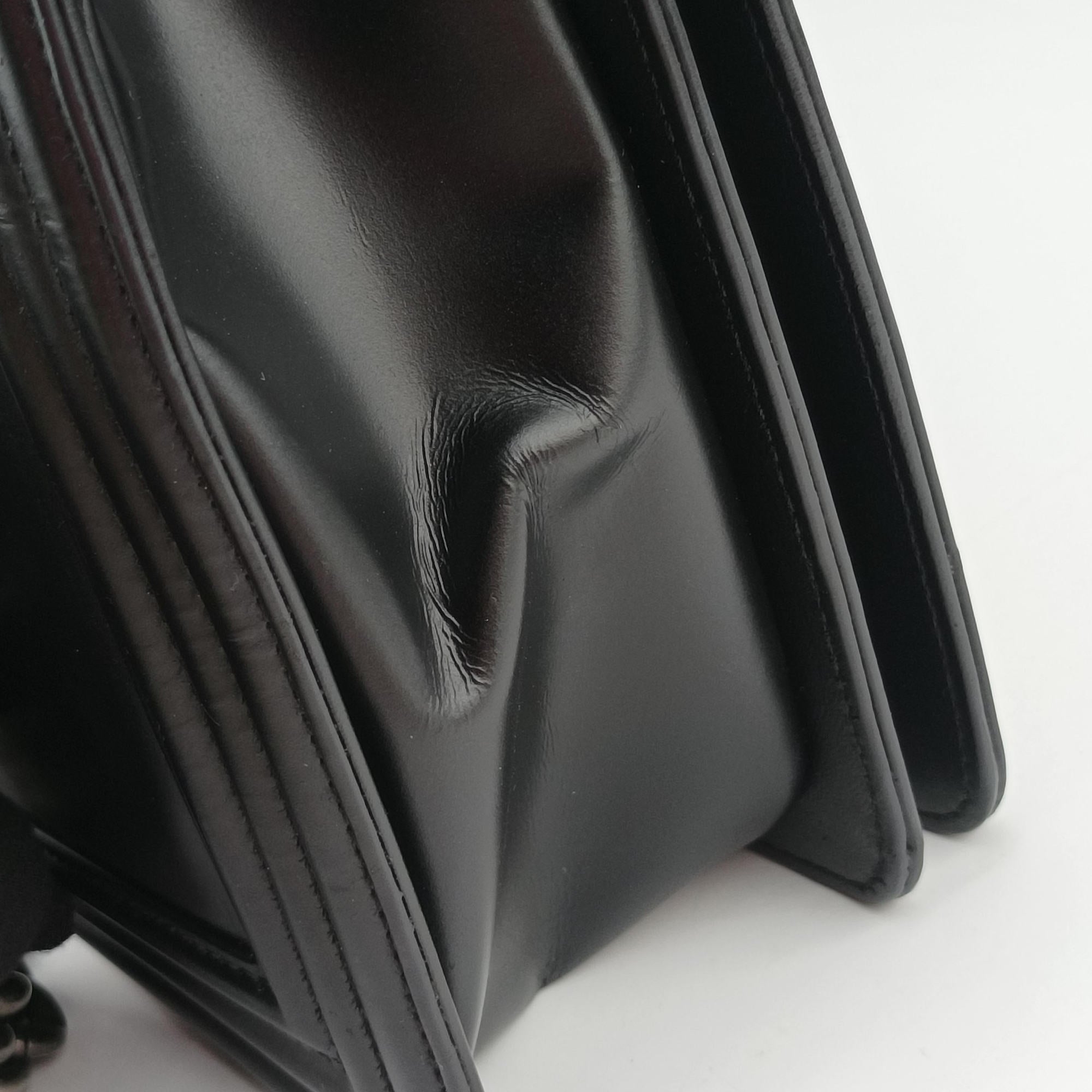 Pre-owned Chanel BOY CHANEL Black Leather A92193 shoulderbag | stylenewstar
