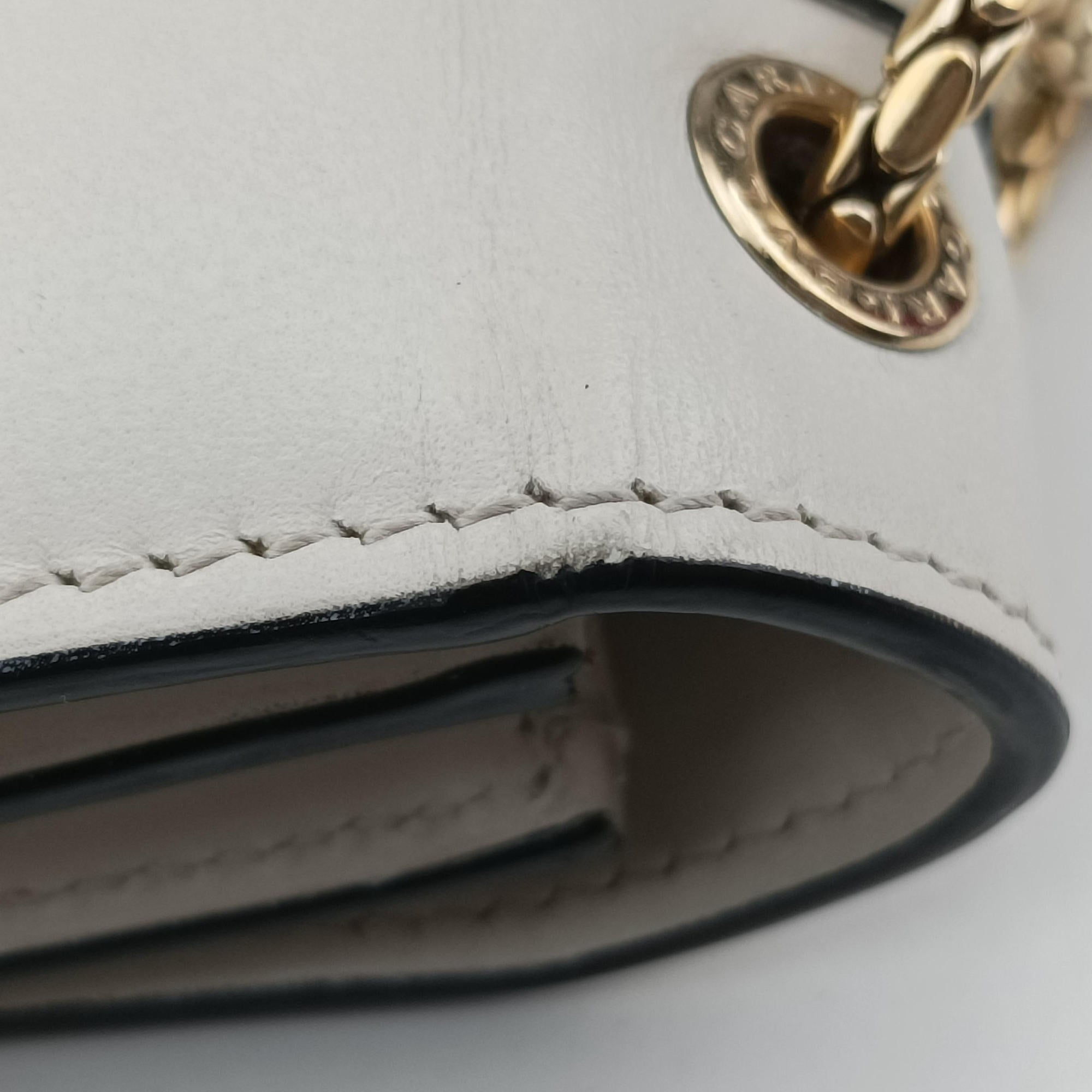 Vintage Bvlgari SERPENTI FOREVER White Leather  shoulderbag | stylenewstar