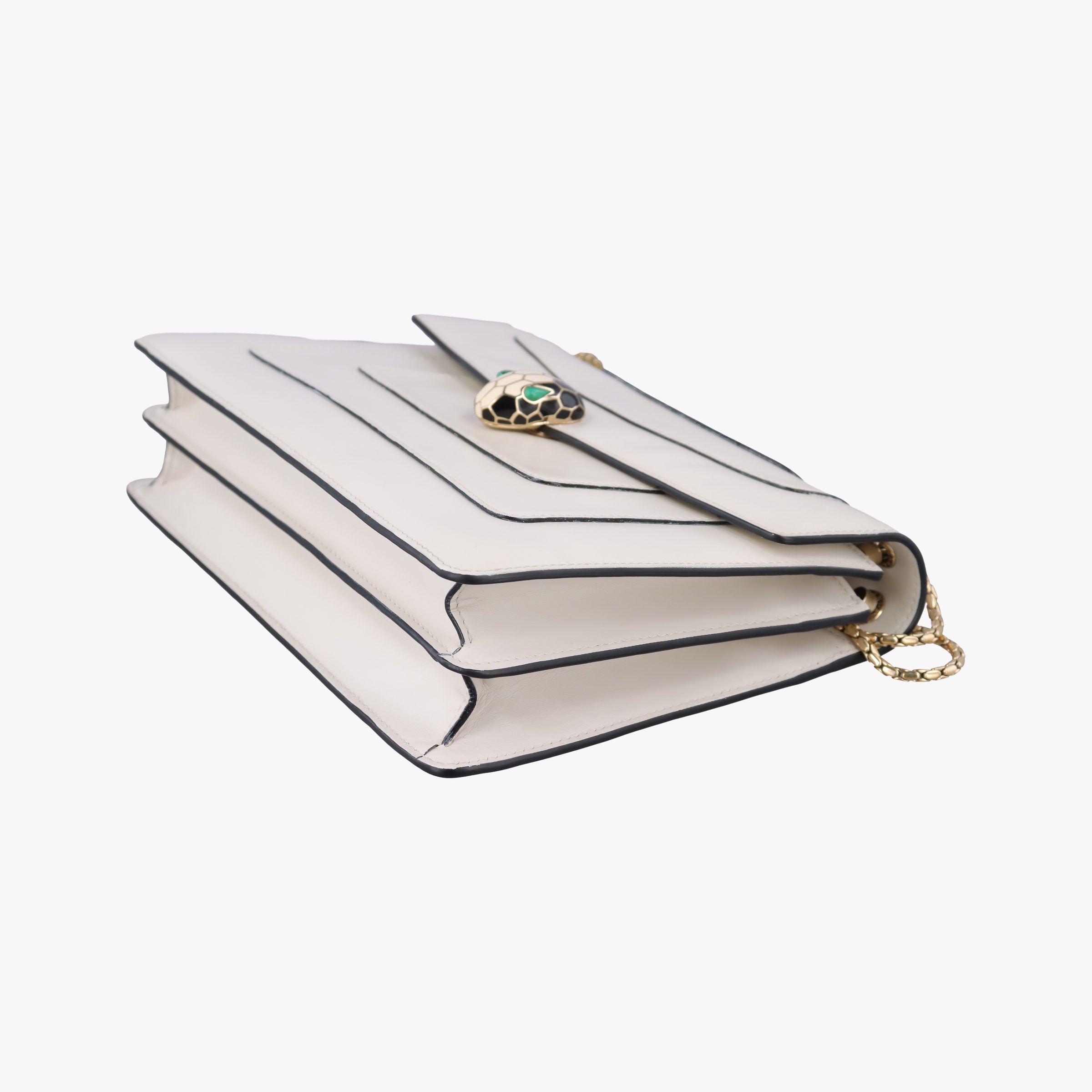 Vintage Bvlgari SERPENTI FOREVER White Leather  shoulderbag | stylenewstar