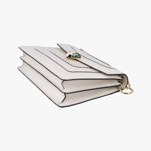 Vintage Bvlgari SERPENTI FOREVER White Leather  shoulderbag | stylenewstar