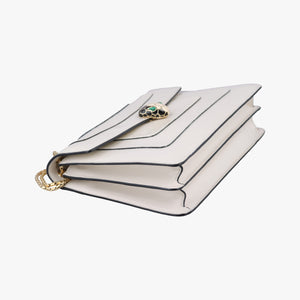 Vintage Bvlgari SERPENTI FOREVER White Leather  shoulderbag | stylenewstar