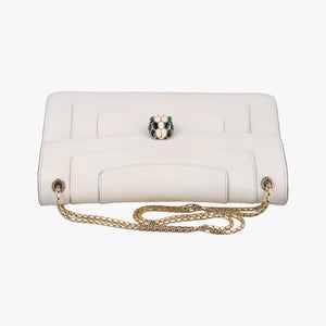 Vintage Bvlgari SERPENTI FOREVER White Leather  shoulderbag | stylenewstar