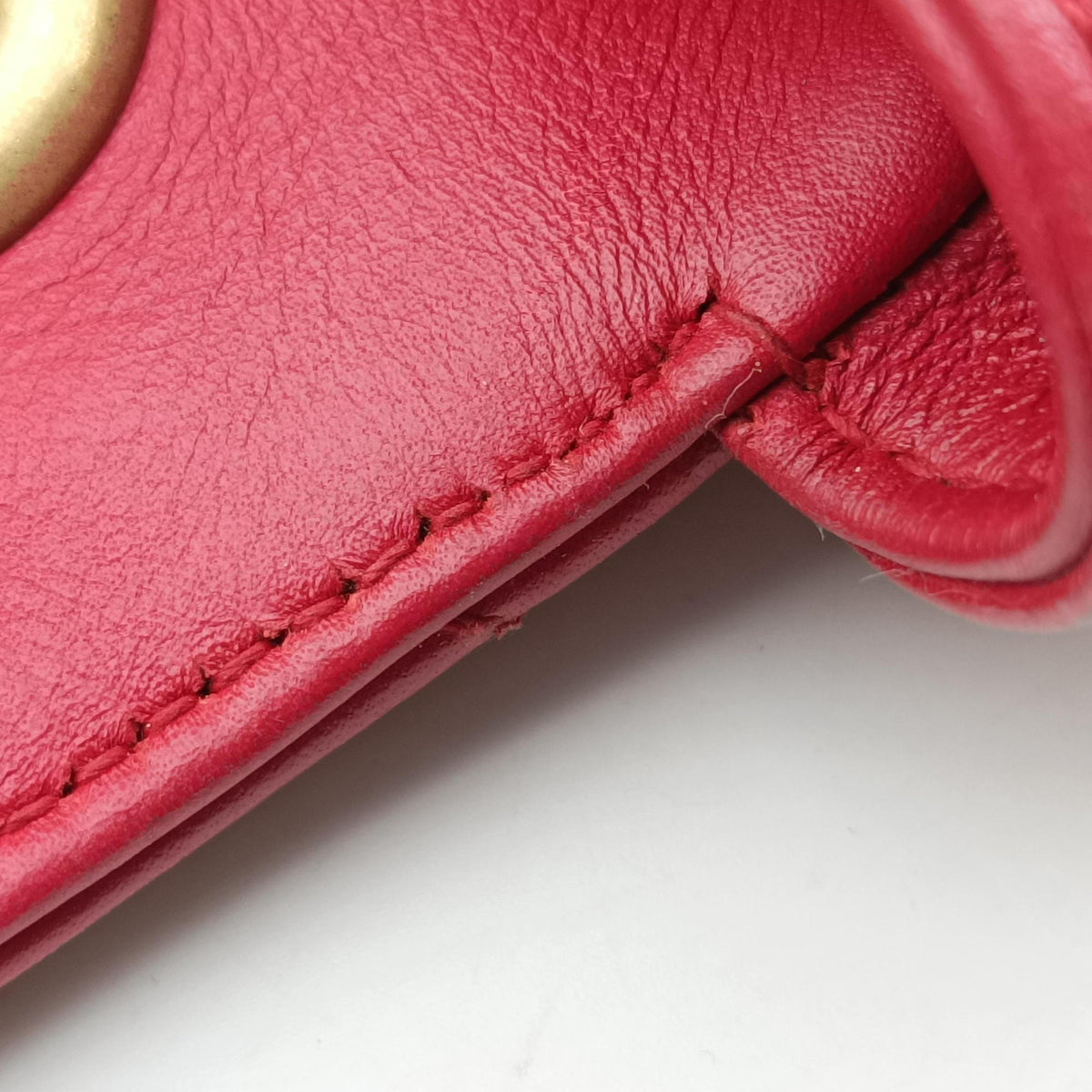 Pre-owned Gucci GG Marmont Red Leather 443497 shoulderbag | stylenewstar