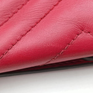 Pre-owned Gucci GG Marmont Red Leather 443497 shoulderbag | stylenewstar