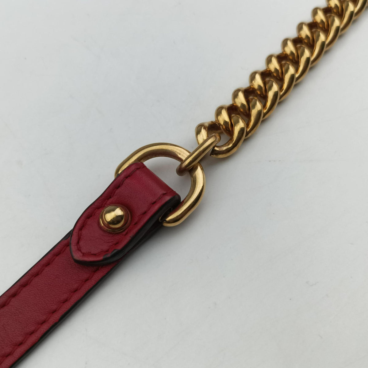 Pre-owned Gucci GG Marmont Red Leather 443497 shoulderbag | stylenewstar