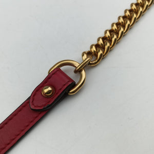 Pre-owned Gucci GG Marmont Red Leather 443497 shoulderbag | stylenewstar