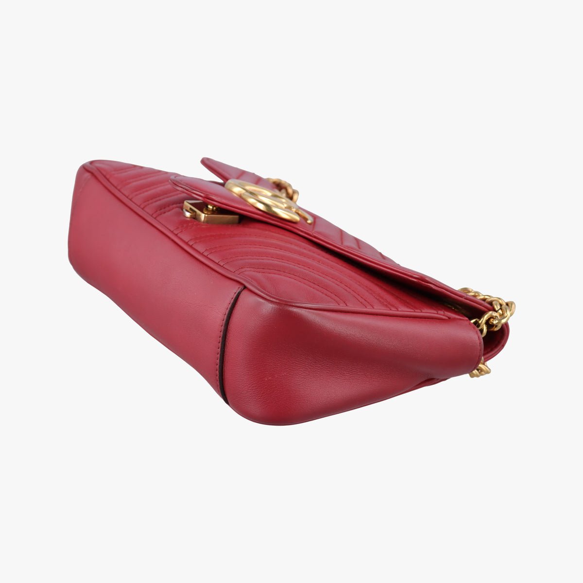Pre-owned Gucci GG Marmont Red Leather 443497 shoulderbag | stylenewstar