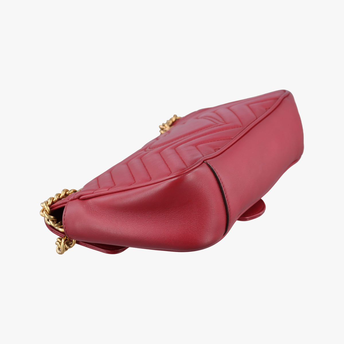 Pre-owned Gucci GG Marmont Red Leather 443497 shoulderbag | stylenewstar