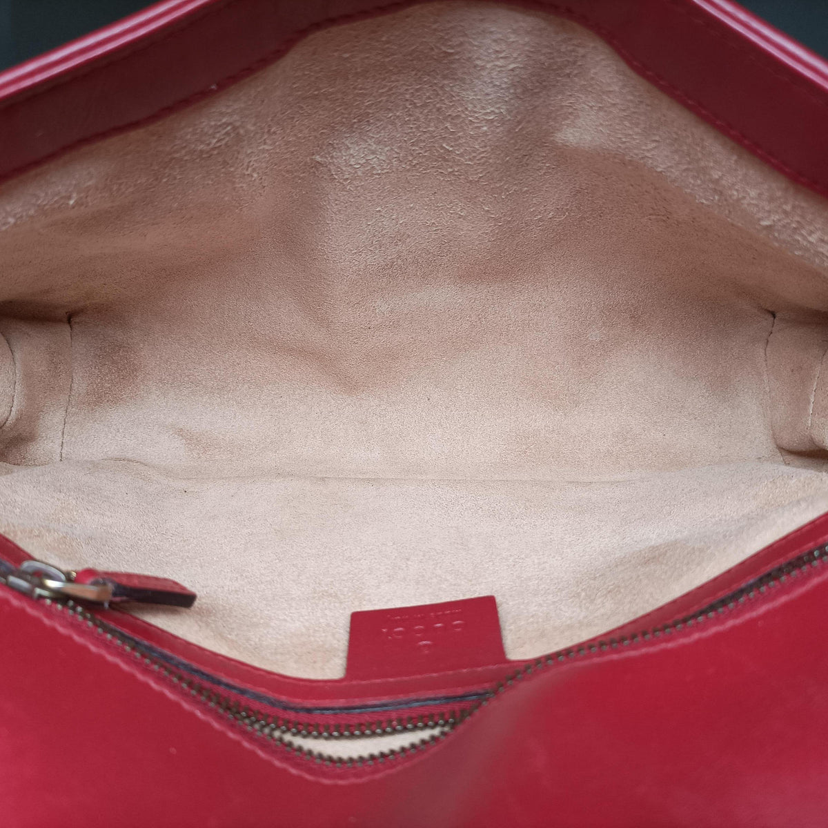 Pre-owned Gucci GG Marmont Red Leather 443497 shoulderbag | stylenewstar