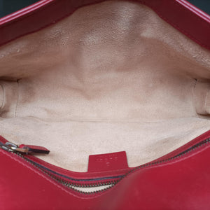 Pre-owned Gucci GG Marmont Red Leather 443497 shoulderbag | stylenewstar