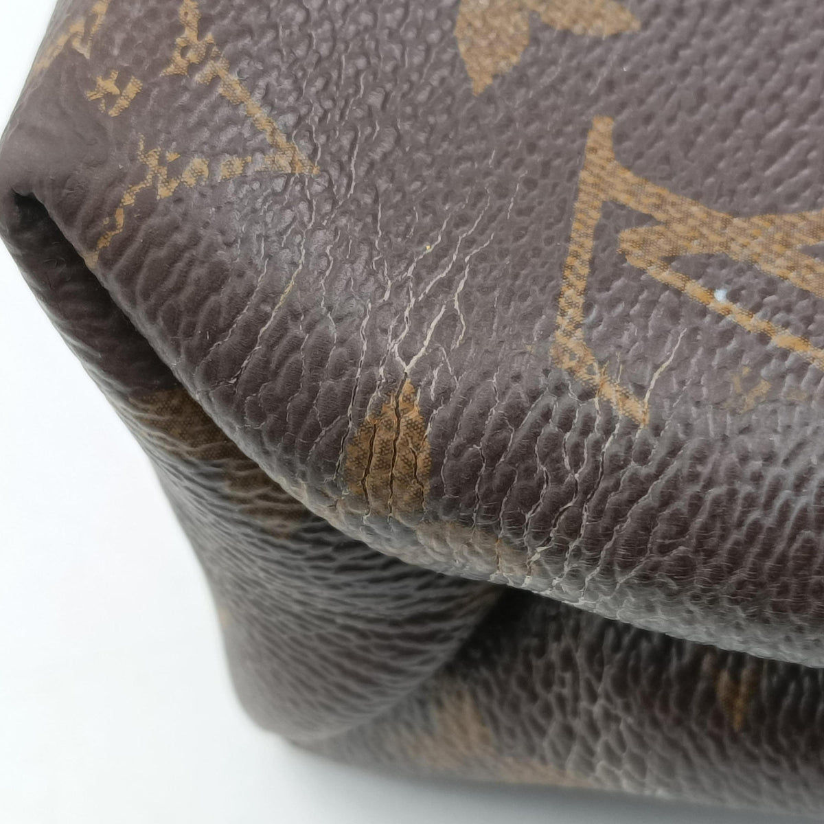Vintage Louis Vuitton SAINT PLACIDE brown×CERISE Monogram Canvas×calf leather M43713 shoulderbag | stylenewstar