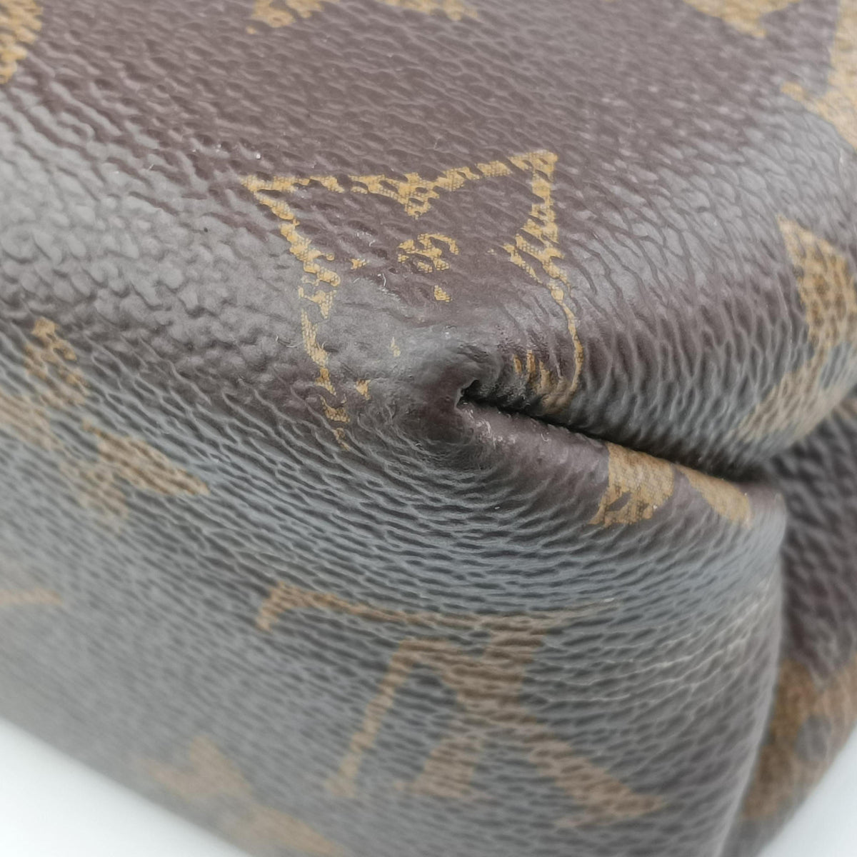 Vintage Louis Vuitton SAINT PLACIDE brown×CERISE Monogram Canvas×calf leather M43713 shoulderbag | stylenewstar